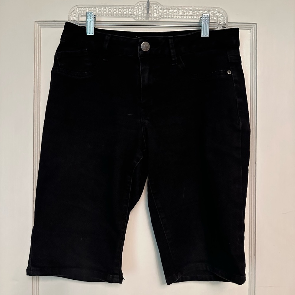 Women's Black Denim Shorts